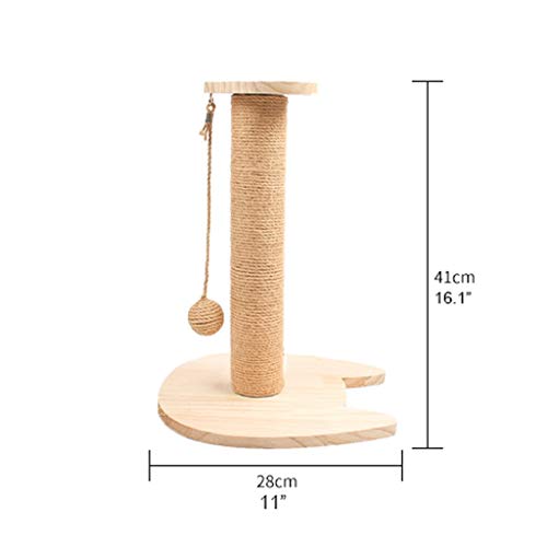 Patio de Juegos para Gatos Gato rasguño Poste, Gatito rasguño Poste con Pelota Colgante, Palo Durable del raspador del Gato con la Cuerda de sisal Parque Infantil para Gatos (Color : A)