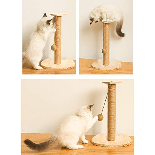 Patio de Juegos para Gatos Gato rasguño Poste, Gatito rasguño Poste con Pelota Colgante, Palo Durable del raspador del Gato con la Cuerda de sisal Parque Infantil para Gatos (Color : A)