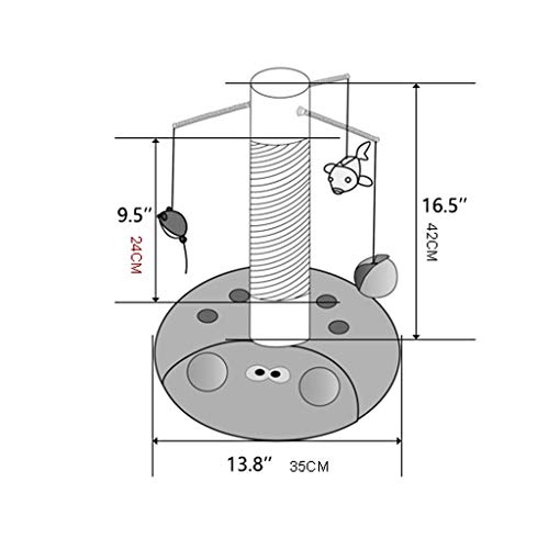 Patio de Juegos para Gatos Pequeño Sisal Cat Stimbating Marco Scratcher Columna Marco de Columna Home Pet Products Crawl Tool Cat Tree Cat Agarra Soporte Cat Tower Parque Infantil para Gatos