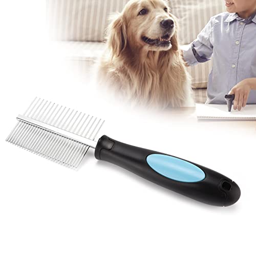 Peine para Depilación de Mascotas, Peine de Doble Cara para Perros, Aseo para Gatos Y Perros(azul)