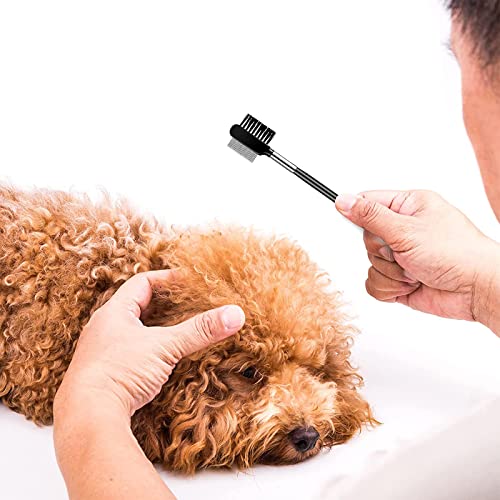 Perro Juego de peines para perros Peine para ojos de perros Peine para el cabello Juego de cepillos para mascotas Peine para mascotas Gatos Perros Quitar la corteza y la mucosidad 2 piezas