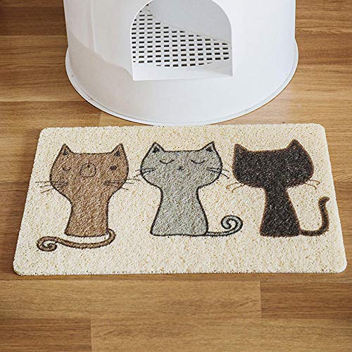 Pet Cat Litter Mat Kitty Bowl Alfombra De Alimentación Para Perros Bebedero Para Bebés Patrón Lindo Almohadilla Para Dormir Transpirable Antideslizante Impermeable Cama-fortuna Arena Para Gatos