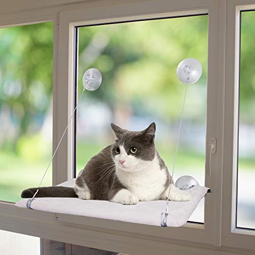 Pet Prime - Hamaca para ventana de gato, hamaca con ventosas extraíbles, para gato, con capacidad para hasta 50 libras