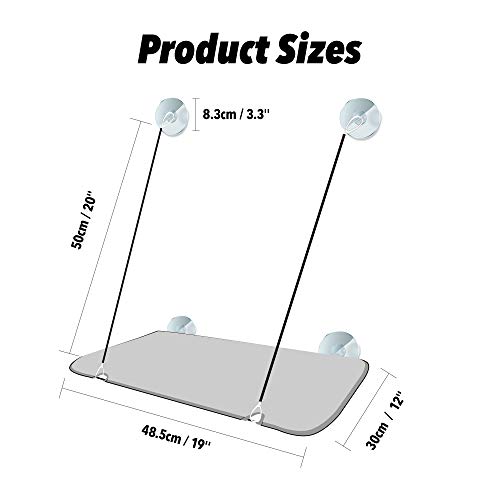 Pet Prime - Hamaca para ventana de gato, hamaca con ventosas extraíbles, para gato, con capacidad para hasta 50 libras