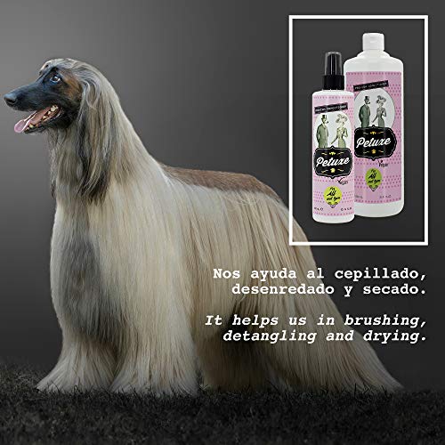 Petuxe Acondicionador bifásico para Mascotas. Acondicionador Vegano Perros. Acondicionador Gatos. Todas Las Razas. Todo Tipo de Pelo. Hidratación y Brillo. Facilita el desenredado y Secado- 1000 ml
