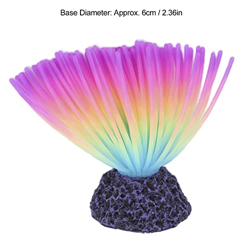 Plantas de Coral Artificiales, Simulación de Anémona de Mar Falsa de Paisaje Hermoso Suave de Silicona para Pecera(Color gelatina)