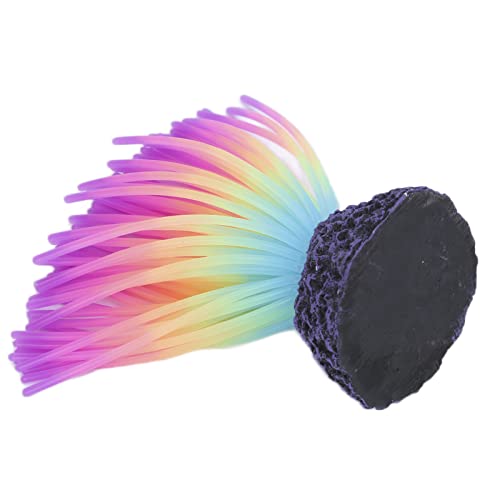 Plantas de Coral Artificiales, Simulación de Anémona de Mar Falsa de Paisaje Hermoso Suave de Silicona para Pecera(Color gelatina)