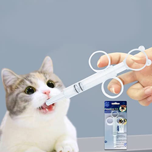 POPETPOP 3 Unids Medicamentos para Mascotas Jeringas Jeringas Orales Piller Pistola Pistola Píldora Tiradores Gato Cato Medicina Dispensadores Gato Tableta Punta Jeringas