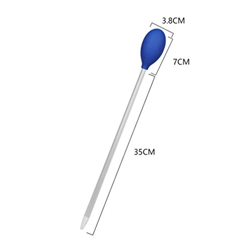 POPETPOP Alimentador de Coral Alimentador de Pipeta Largo Acrílico Arrecife Marino Coral Acuario Fertilizante Líquido Alimentador Azul 35Cm
