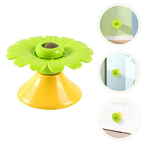 POPETPOP Bolas de mintas interactivas Cat Lick Lick Toy Rotating Catnip Juguete Brillante Gato Juguete (Verde)