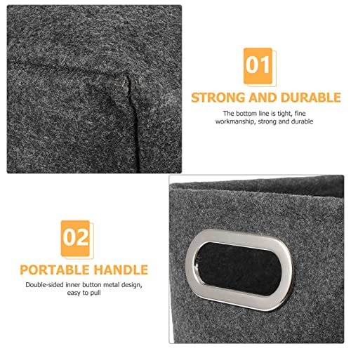 POPETPOP Caja de Juguete para Mascotas de Fieltro Caja de Juguete para Perros Cesta de Almacenamiento Organizador de Cofre Cesta de Lavandería Plegable Cestas de Regalo Contenedor para