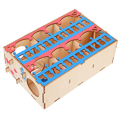 POPETPOP Hamster de Madera Laberinto Toy Hamster Maze House Pequeño Animal Ejercicio Juguete Madera Playhouse para Guinea Pig Squirrel Chinchilla Erizo