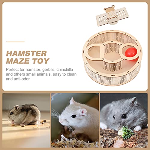 POPETPOP Pequeño Laberinto de Animales Hámster Laberinto Juguete de Madera Hámster Laberinto Juguete Creativo Hámster Laberinto Juguete Mascota Ejercicio Juguete