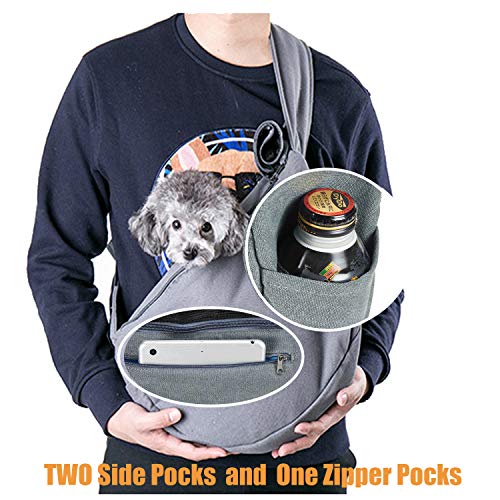 PORTANTE DE PERRO PORTE PORTE PORTE PET PET PET BOLSA COLOR DE GRIS / MANO LIBRE POR POR COPORTE VIAJE HOJERNO CAT MESSENSER Bolsa de mensajero con correa ajustable for el subterráneo al aire libre ju