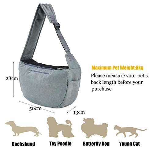 PORTANTE DE PERRO PORTE PORTE PORTE PET PET PET BOLSA COLOR DE GRIS / MANO LIBRE POR POR COPORTE VIAJE HOJERNO CAT MESSENSER Bolsa de mensajero con correa ajustable for el subterráneo al aire libre ju