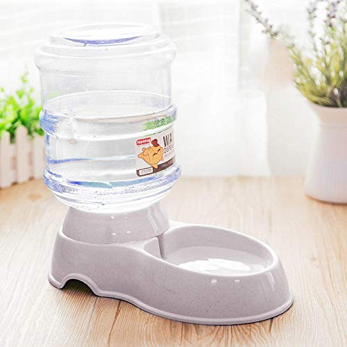 Promworld Fuente de Agua Automática para Perros Gatos y Mascotas,Alimentador automático de Mascotas dispensador de Agua-Bebedero Gris,Cuenco Accesorio Dispensador para Mascotas