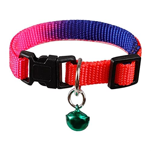 QWEQWE Cuello de Cuello de Gato Ajustable Collar de Campana para cebollos de Gatos Gatitos Gatito Cuello Gato Plomo Mascota Correas Suministros para Mascotas Productos (Color : 1PCS Random Color)