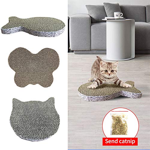 QWEQWE Juguetes Mascotas Gato rasguño Pad Gato Corrugado Almohadilla rasguños de rasguños de Gatito Cojín de Papel Corrugado Cats de Pulido raspador de Clavo Juguete Mascota (Color : As Shown)
