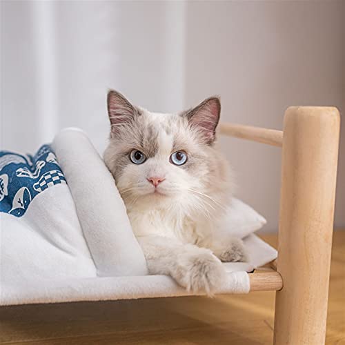 QWEQWE SHUANGMAO Pet Cable Caza DE Cable Baja DE DORMACIÓN ROPOBLE Camas DE HAMMAS para LA OBLIGENCIA COMENTARIO DE Madera CASA DE ORMEN Mascotas de Invierno Cama para Perros pequeños Sofá Mat