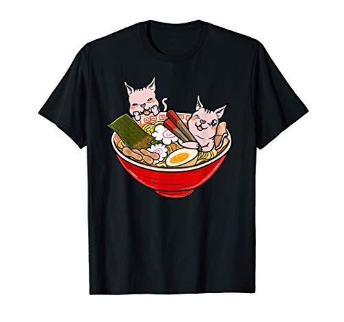 Ramen Gato Esfinge Mascota Camiseta