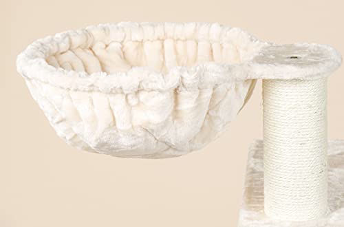 Rascador de Gato Árbol de Gato Palacio Fantasia Crema gato blanco arañar poste Centro de actividades para gatos grandes. Producción de calidad europea de RHRQuality