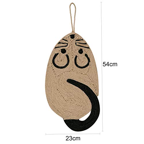 Rascador para gatos, alfombrilla antideslizante de sisal, duradera, alfombra de sisal, almohadilla para arañar para colgar arañazos, para el cuidado de las garras, para muebles y juegos