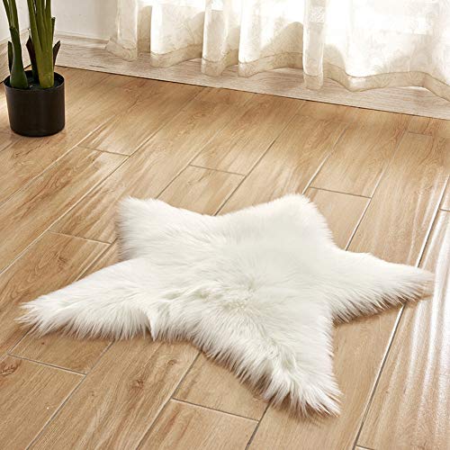 Redmoon Alfombra y Tapiz para Interiores, con Forma de Estrella, Felpa, para Sala de Estar, sofá, sillón, decoración de alfombras, para recámara, Suelo, sofá, Sala de Estar
