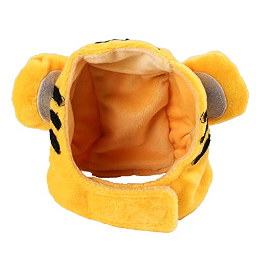 Rehomy Gorro para mascota, bonito sombrero para mascota, tigre y pato, cachorro, disfraz de gatito, disfraz de gato de dibujos animados, accesorio de Halloween, 1 tigre y pato