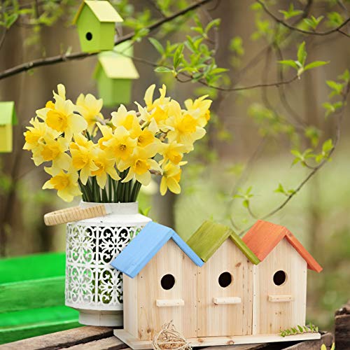 Relaxdays Caja Nido Decorativa, Madera, Multicolor, S (Paquete de 1)