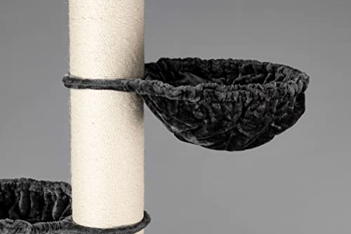 rhrquality Camilla hueco de Luxe Gris Oscuro Para Rascador 45 cmØ es getested a carga hasta 20 kg. NUEVO 2018 Model. Combinación entre Cojín y hamaca. Muy confortables Camilla Espacio. Para Notebook