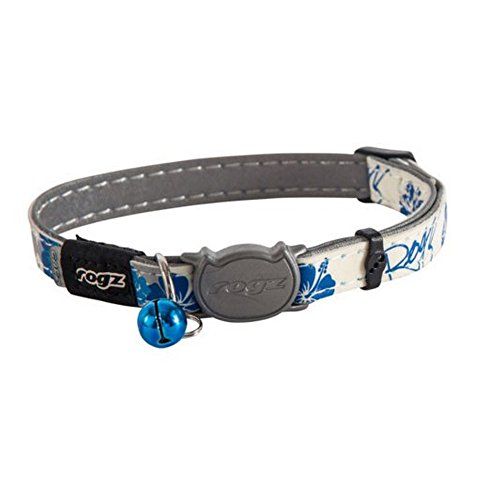 Rogz - Collar para gatos modelo Glowcat (Talla Única) (Azul)