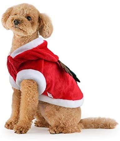 Ropa para perros Navidad Perro Gato Traje de Navidad Abrigo Suéter Papá Noel Traje dibujos animados Sudadera con capucha suave para mascotas Fiesta invierno Ropa vestir Ropa mono XXL
