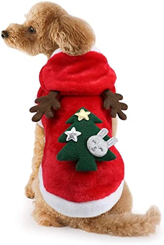 Ropa para perros Navidad Perro Gato Traje de Navidad Abrigo Suéter Papá Noel Traje dibujos animados Sudadera con capucha suave para mascotas Fiesta invierno Ropa vestir Ropa mono XXL