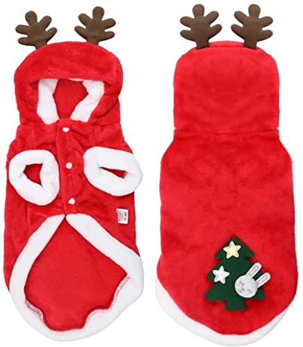 Ropa para perros Navidad Perro Gato Traje de Navidad Abrigo Suéter Papá Noel Traje dibujos animados Sudadera con capucha suave para mascotas Fiesta invierno Ropa vestir Ropa mono XXL