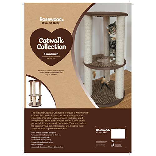 Rosewood Árbol rascador para Gatos de Canela