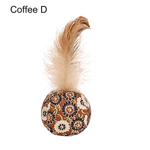 Rotyroya Juguete de gato gato de juguete de gato de juguete de peluche con pluma de comodidad emocional Scratch- 8