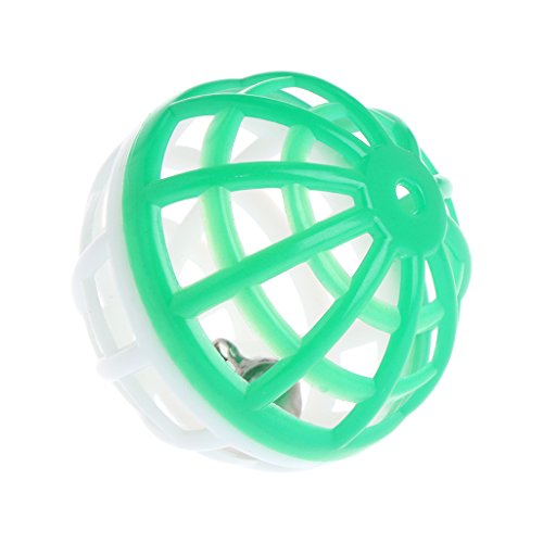 Rtengtunn 5 Piezas Gato Juguete Campana Hueco Bolas Sonido Mascota Juego Gatito Plástico Interactivo Sonajero - Color al Azar