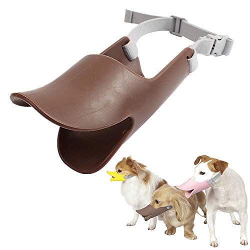 Ruankenshop Bozal para Perros Bozal Perro Pequeño Bozales de Perro para Evitar Masticar De la Boca Bozales de Perro para Evitar ladrar Anti ladridos bozal Brown,12