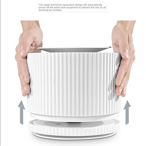 RZZSJ Fuente automática para gatos, bebedero inteligente para mascotas, alimentador de agua para gatos, bebedero para cachorros, cuenco para beber de 24 horas, filtros de ciclo de 360 grados, silencio