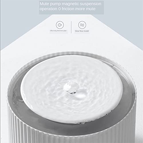 RZZSJ Fuente automática para gatos, bebedero inteligente para mascotas, alimentador de agua para gatos, bebedero para cachorros, cuenco para beber de 24 horas, filtros de ciclo de 360 grados, silencio