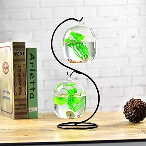 S-TROUBLE Suspendido Transparente Colgante de Vidrio pecera Botella de infusión Acuario Flor Planta florero florero para decoración del hogar