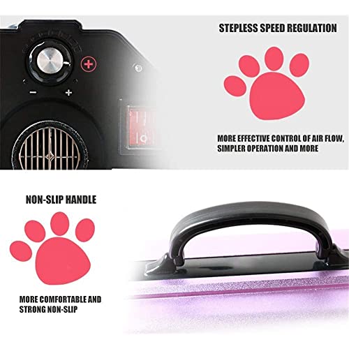 Secador de Pelo para Mascotas de 2200 W, máquina de soplado de Agua, máquina de soplado de Pelo para Perros, Adecuada para Perros y Gatos Grandes y medianos, Velocidad Continua antiescaldami