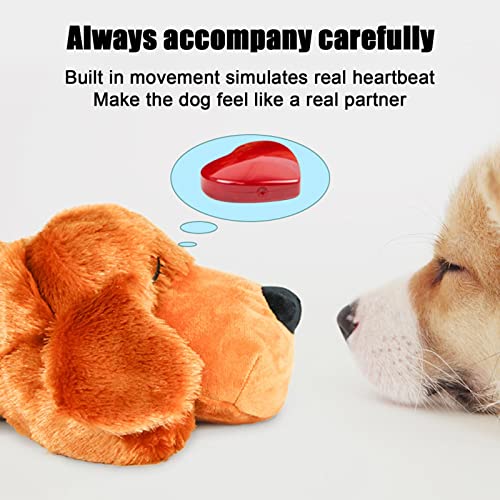SEII Juguete de Peluche con Latido del corazón para Cachorros, muñeco para acurrucarse, Entrenamiento conductual para Cachorros y Gatitos, Juguete de Peluche cálido para Mascotas, Agradable