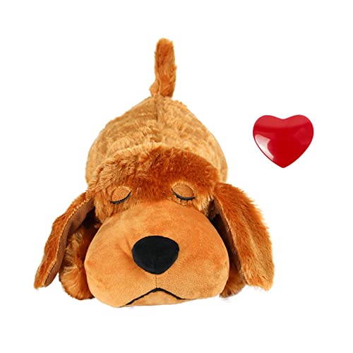 SEII Juguete de Peluche con Latido del corazón para Cachorros, muñeco para acurrucarse, Entrenamiento conductual para Cachorros y Gatitos, Juguete de Peluche cálido para Mascotas, Agradable