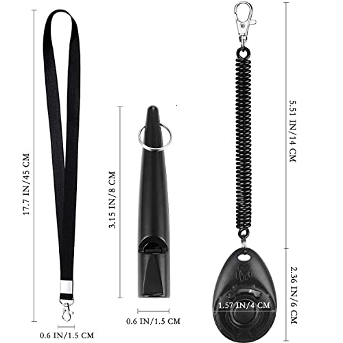Silbato y Clicker para Perros, Silbato para Entrenamiento Perros con Acollador - Alta Frecuencia, para Antiladridos y Adiestramiento de Perros