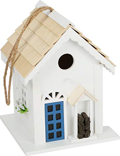 small foot company Casa de pájaros de Madera Estilo casa de Campo para Colgar, Caja Nido Decorativa para el jardín.