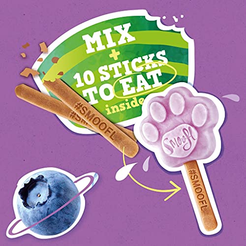 Smoofl Premium Snacks para Perros Sabor Arándano - Helado para Perros como Snack. Refresco en Verano - Golosina Saludable para Perros con Efecto Refrescante