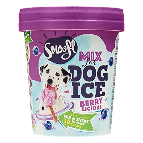 Smoofl Premium Snacks para Perros Sabor Arándano - Helado para Perros como Snack. Refresco en Verano - Golosina Saludable para Perros con Efecto Refrescante