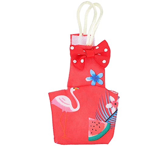 STOBOK Pañales para Pájaros con Lazo Pañales para Pájaros Hermosos Pañales para Pájaros Trajes de Vuelo Lavables para Loro Guacamayo Pato Gallina Periquitos Perico Rojo 22X11x1cm