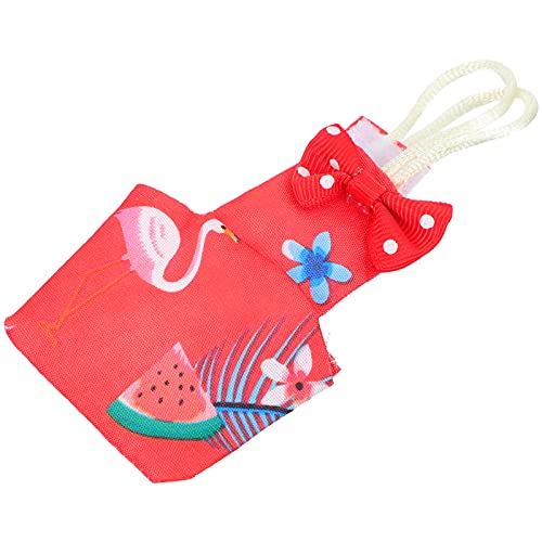 STOBOK Pañales para Pájaros con Lazo Pañales para Pájaros Hermosos Pañales para Pájaros Trajes de Vuelo Lavables para Loro Guacamayo Pato Gallina Periquitos Perico Rojo 22X11x1cm
